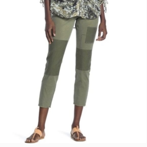 NYDJ Pants - NYDJ Skinny Chino Ankle Jeans w/ Patch Green Size 6 NEW